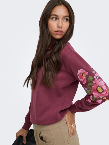 JDY Sweatshirt 'JDYPARIS' in Red