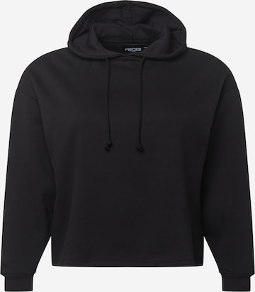 PIECES Curve Sweatshirt 'CHILLI' in Zwart: voorkant