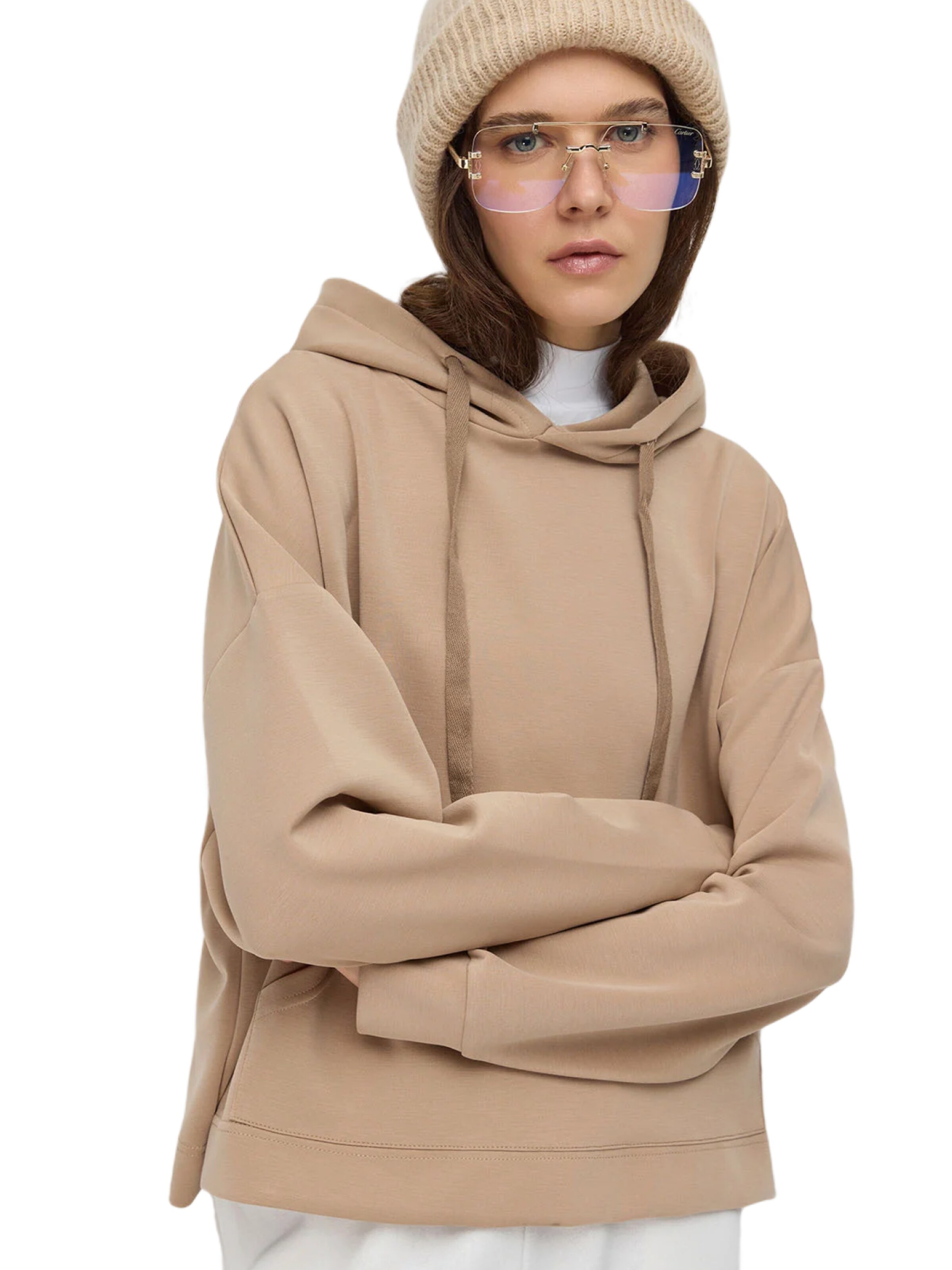 No Matter What Sweatshirt in Beige: front