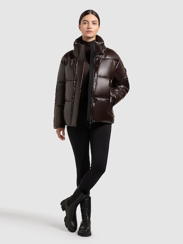 khujo Winter jacket 'Devina2 Shiny' in Brown