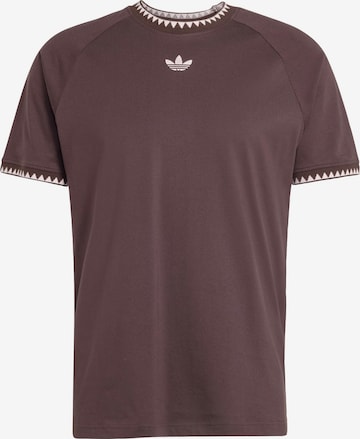 Maglietta di ADIDAS ORIGINALS in marrone: frontale
