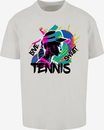 Merchcode Shirt 'Tennis Love, Sweat' in Grau: predná strana