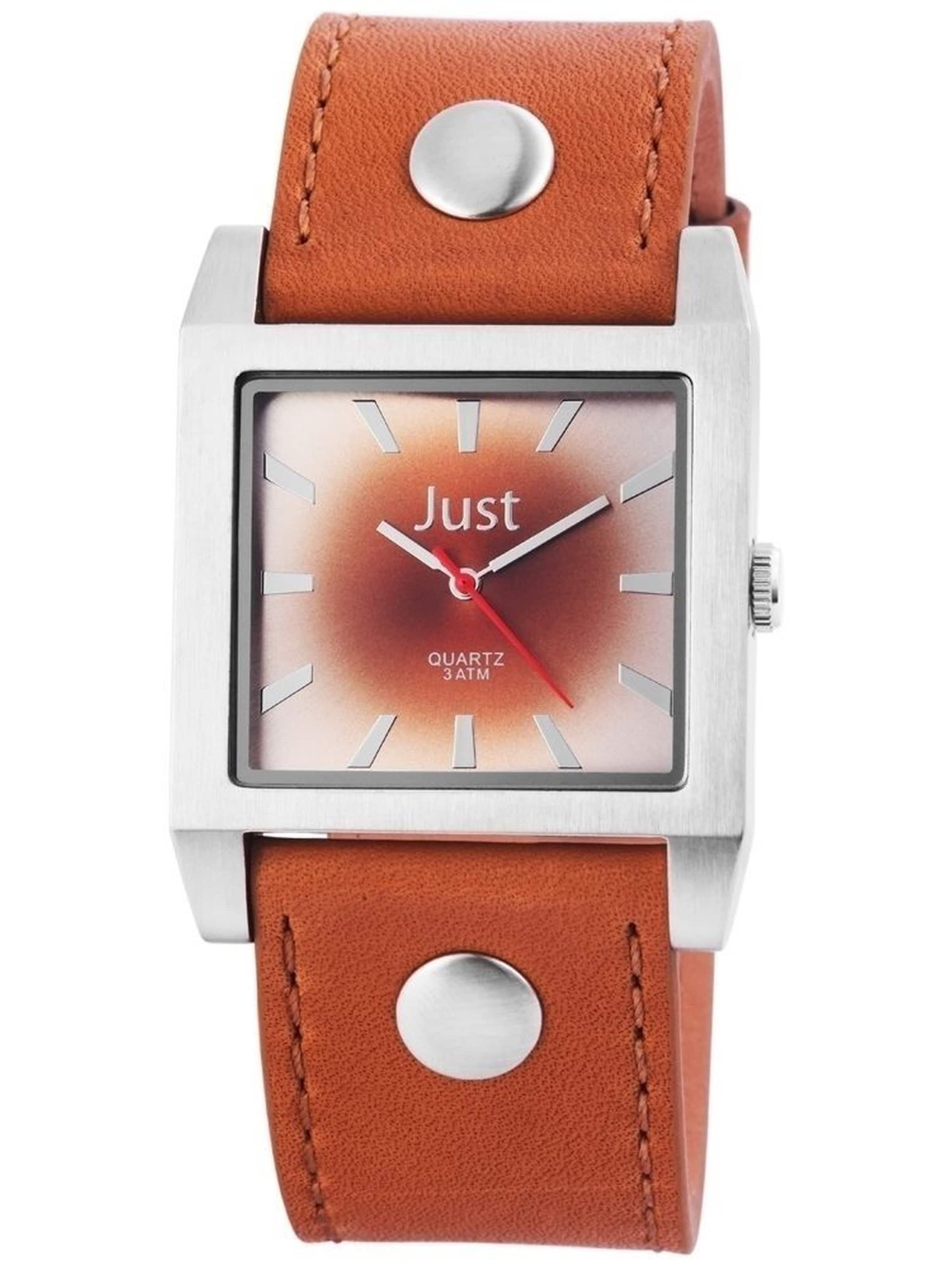 JUST Analog Watch in Brown: front