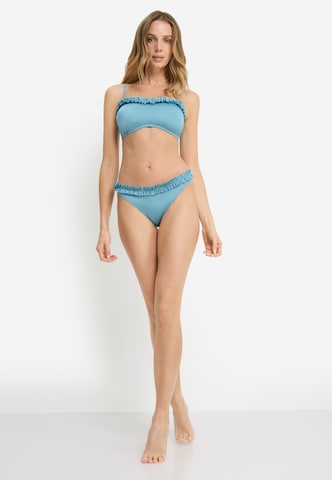 LASCANA Bandeau Bikini Top in Blue: front