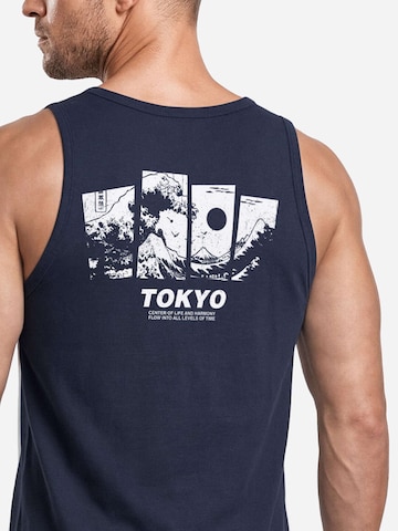 Neverless Shirt 'Tokyo Wave' in Blue