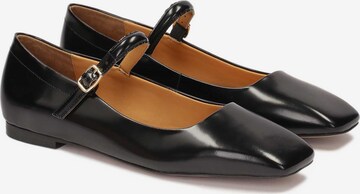 Kazar Ballet Flats with Strap in Black