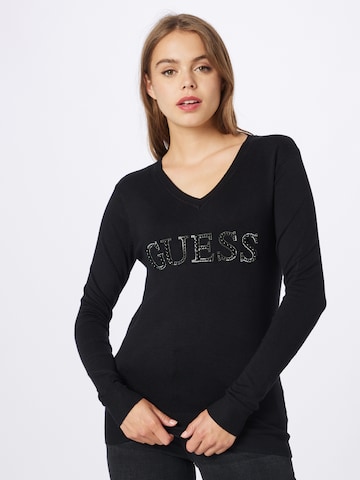 GUESS Пуловер 'ANNE' в черно: отпред