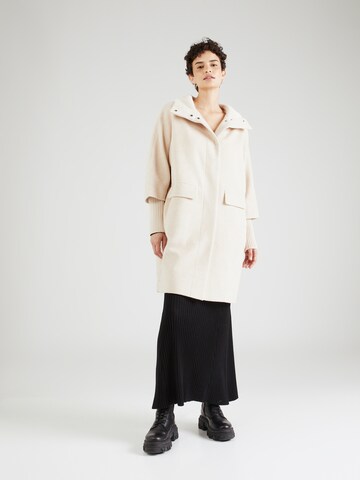 COMMA Between-Seasons Coat in Beige: front