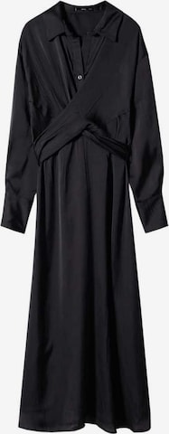 MANGOKošulja haljina 'Oso' - crna boja: prednji dio