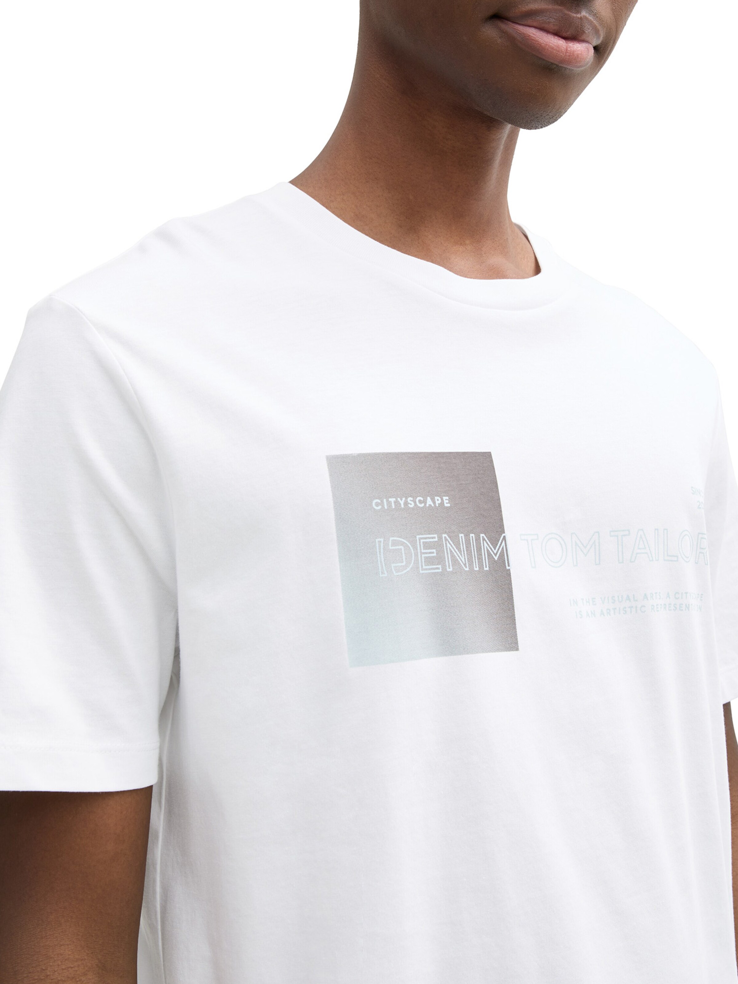 Tricou de la TOM TAILOR DENIM pe alb