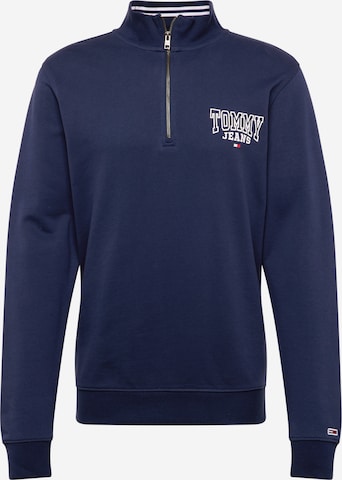 Sweat-shirt Tommy Jeans en bleu : devant