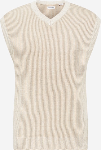 JACK & JONES Sweater Vest in Beige: front