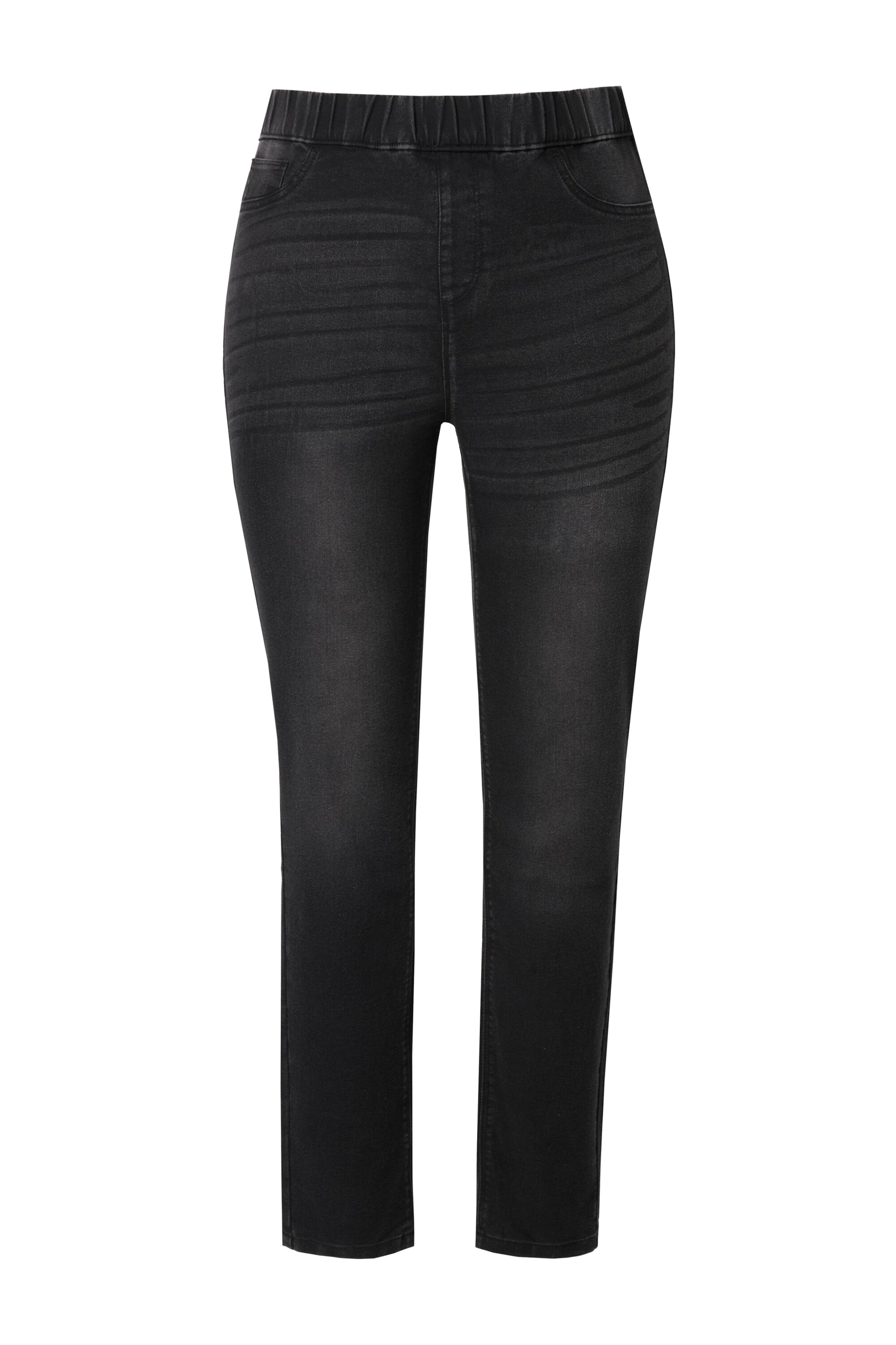 Ulla Popken Skinny Jeggings in Schwarz: Vorderseite