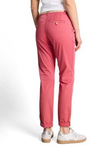 Coupe slim Pantalon chino TOM TAILOR en rose