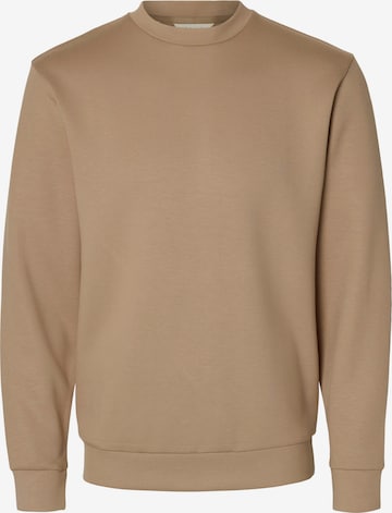 SELECTED Bluzka sportowa w kolorze brązowy: przód