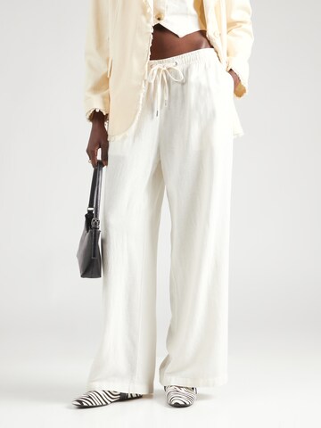 Wide leg Pantaloni di QS in bianco: frontale