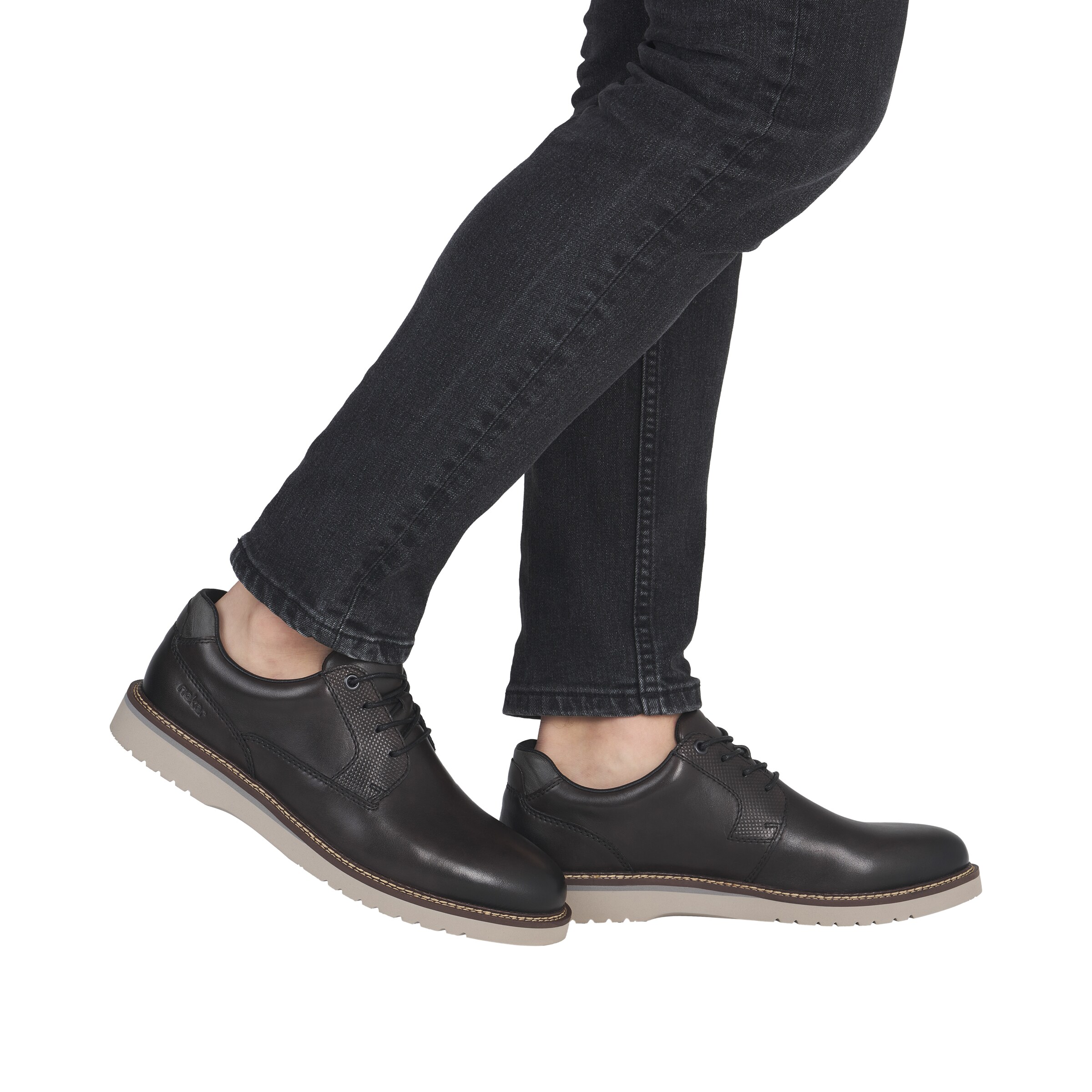 Rieker Lace-Up Shoes in Grey