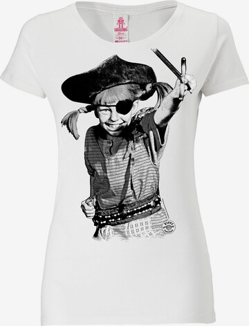 LOGOSHIRT Shirt 'Pirate' in Wit: voorkant