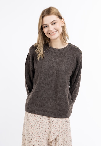 Pullover 'Zitha' di DreiMaster Vintage in grigio: frontale