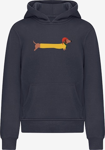 Merchcode Sweatshirt 'Christmas Dog' in Blau: Vorderseite