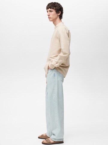 Coupe regular Chemise 'Chennai' MANGO MAN en beige