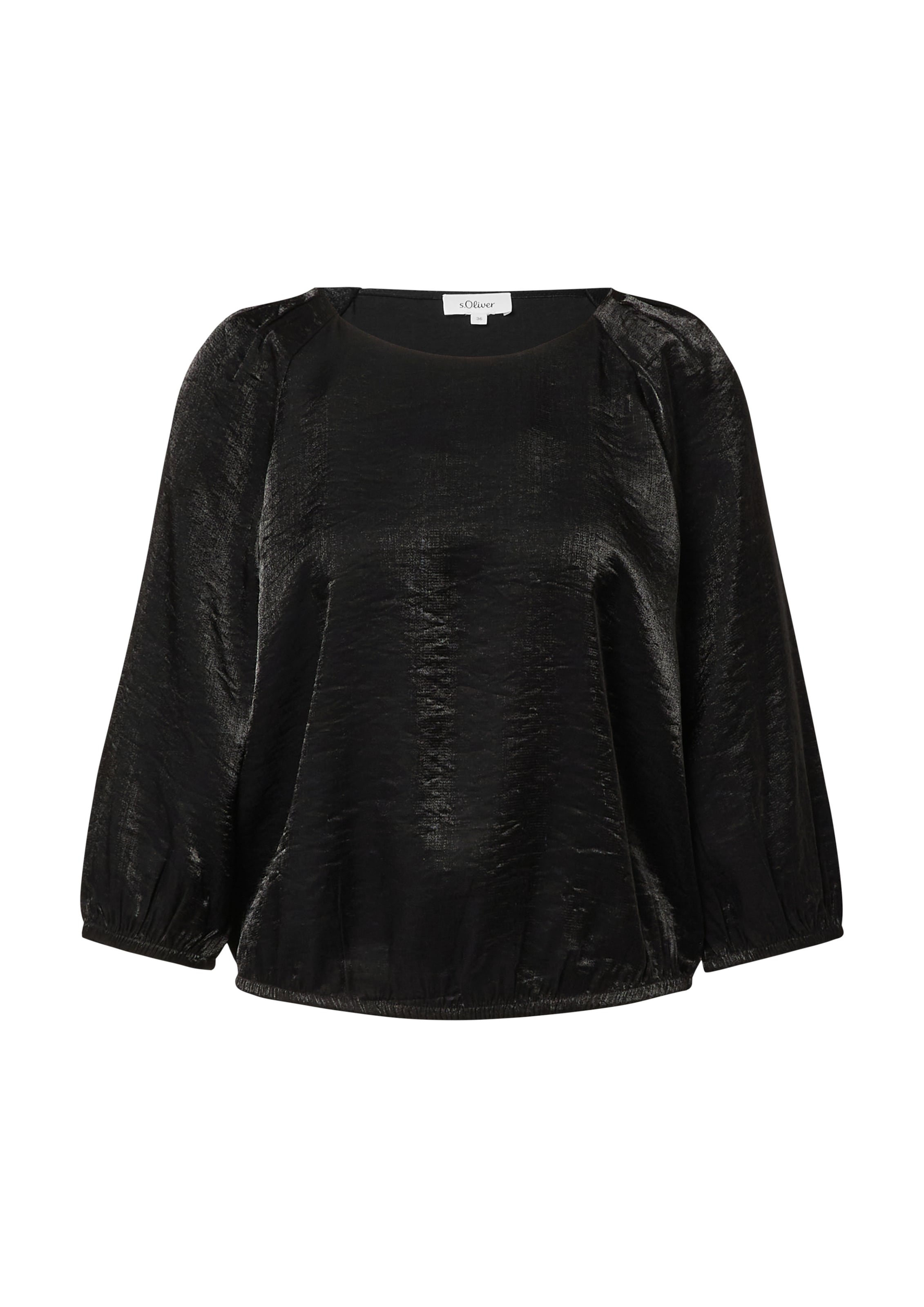 s.Oliver Blouse in Zwart: voorkant