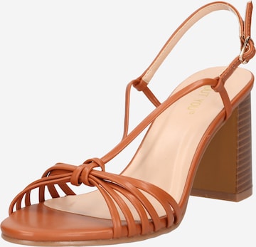 ABOUT YOU Sandals 'Celina' in Brown: front