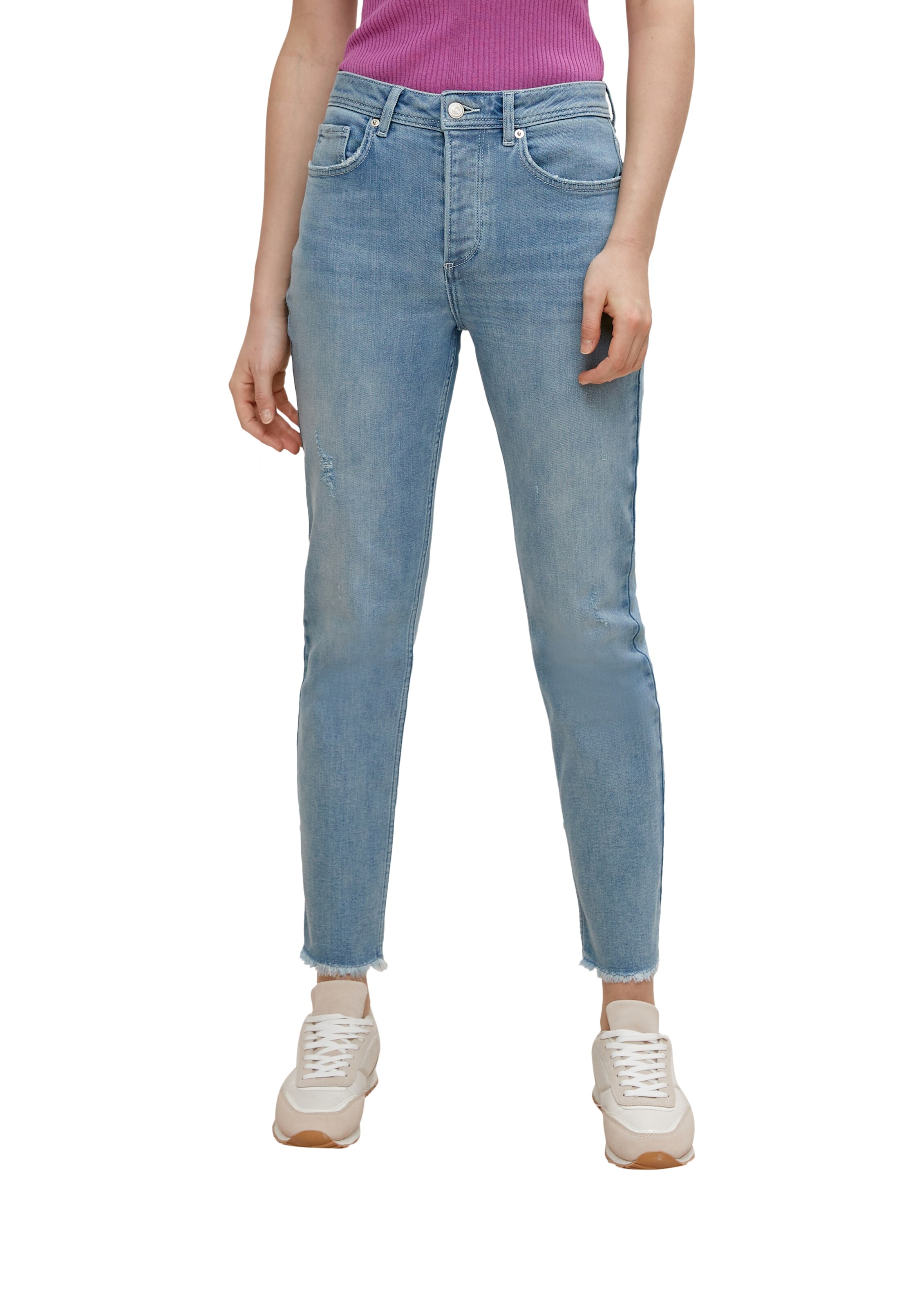 Coupe slim Jean comma casual identity en bleu : devant