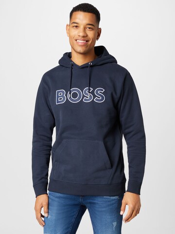BOSS Sweatshirt 'Welogox' in Blauw: voorkant