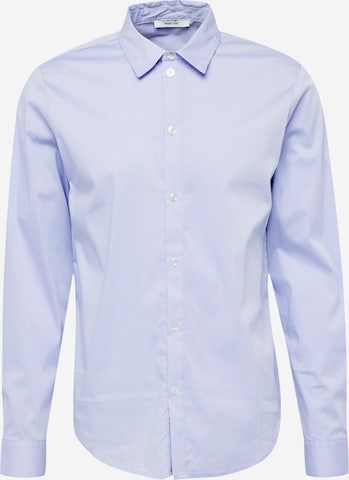 Coupe regular Chemise 'Frederik' ABOUT YOU en bleu : devant