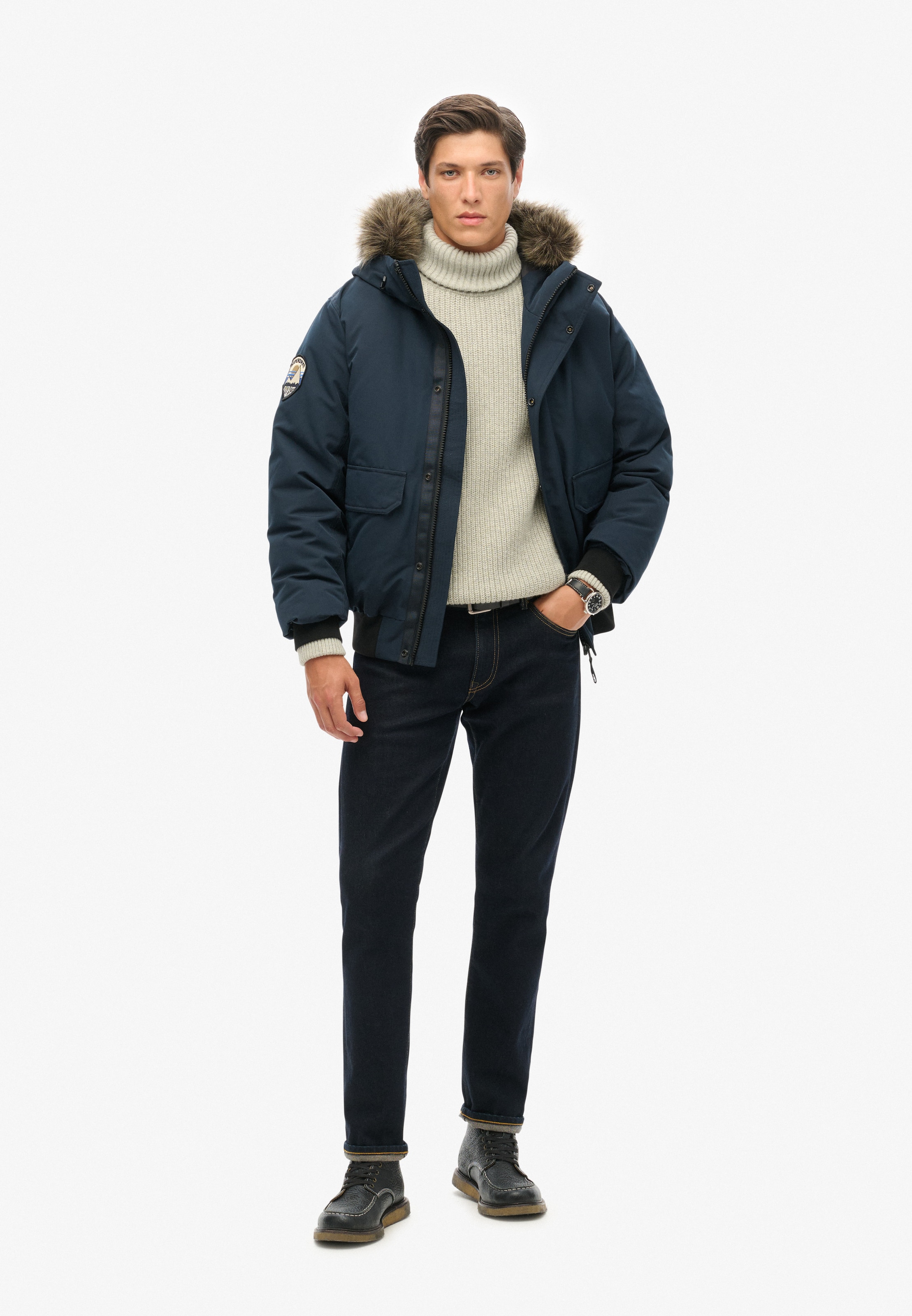 Superdry Between-season jacket 'EVEREST' in Blue