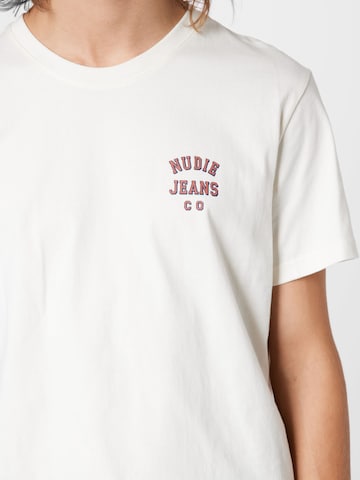 Nudie Jeans Co T-shirt 'Roy' i vit