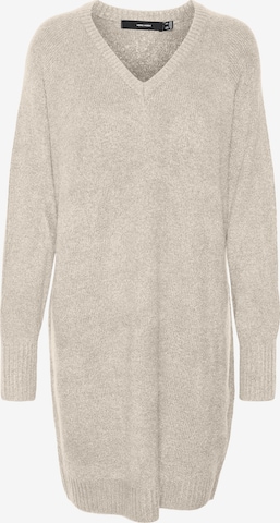 VERO MODA Strikkjole 'ELLYLEFILE' i beige: forside