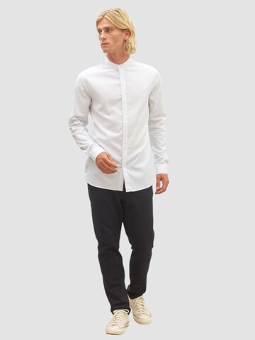 NOWADAYS Slim fit Overhemd 'Oxford Melange' in Wit