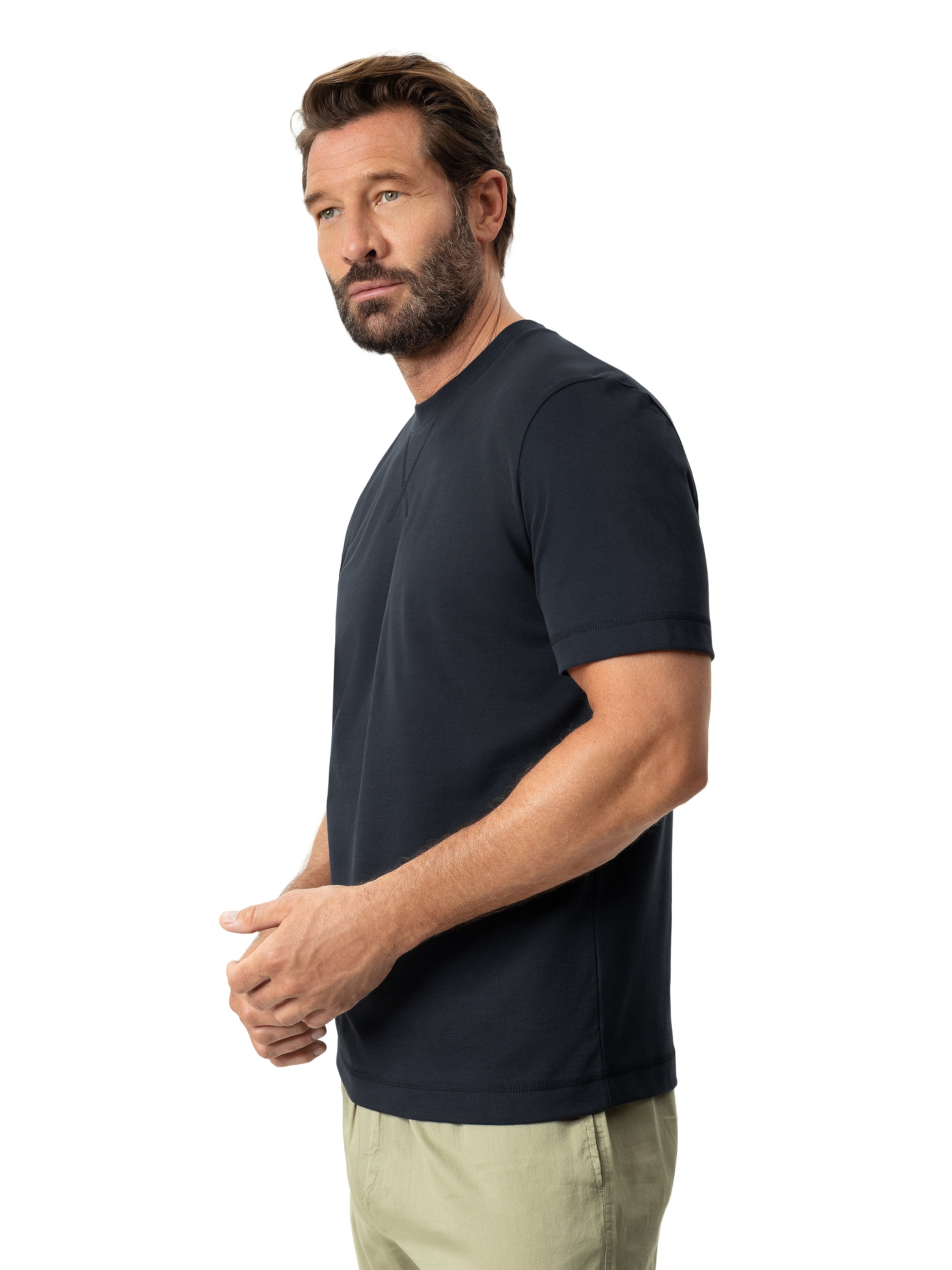Mey T-Shirt ' Serie Serious Essentials ' in Blau