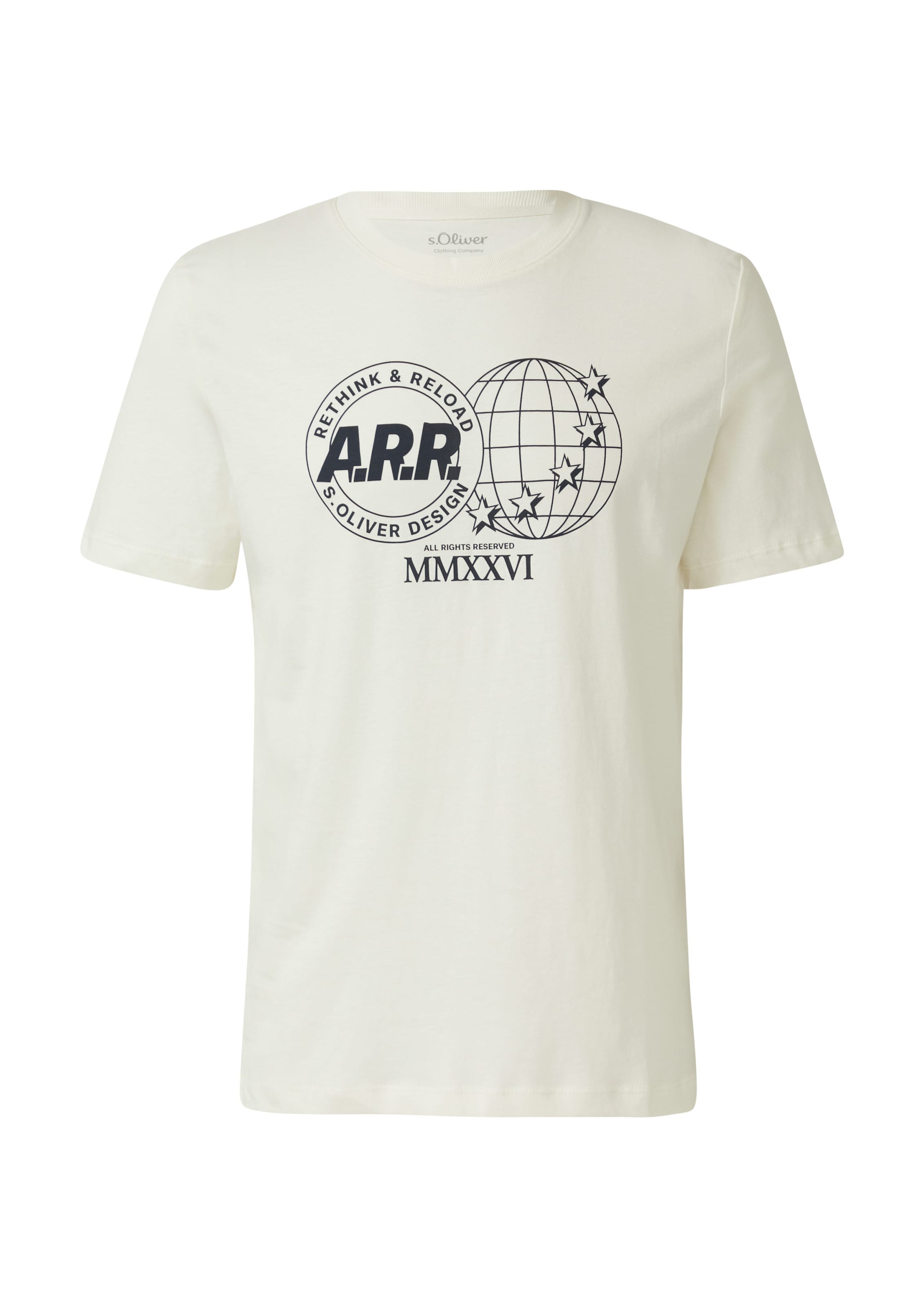 T-Shirt s.Oliver en beige : devant