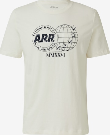 T-Shirt s.Oliver en beige : devant