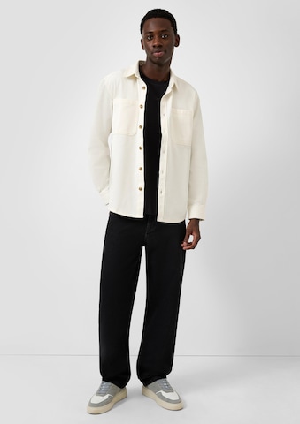 QS Comfort fit Overhemd in Beige