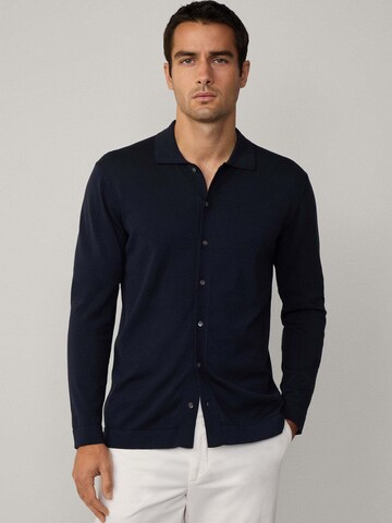 Hackett London Strickjacke 'Ess' in Blau: Vorderseite