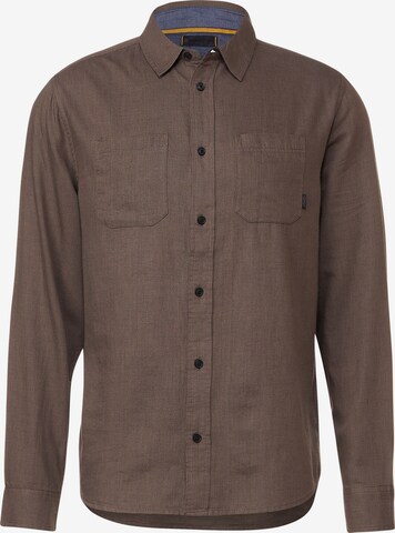 Street One MEN Button Up Shirt in Brown: front