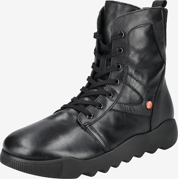Softinos Schnürstiefelette in Schwarz: Vorderseite