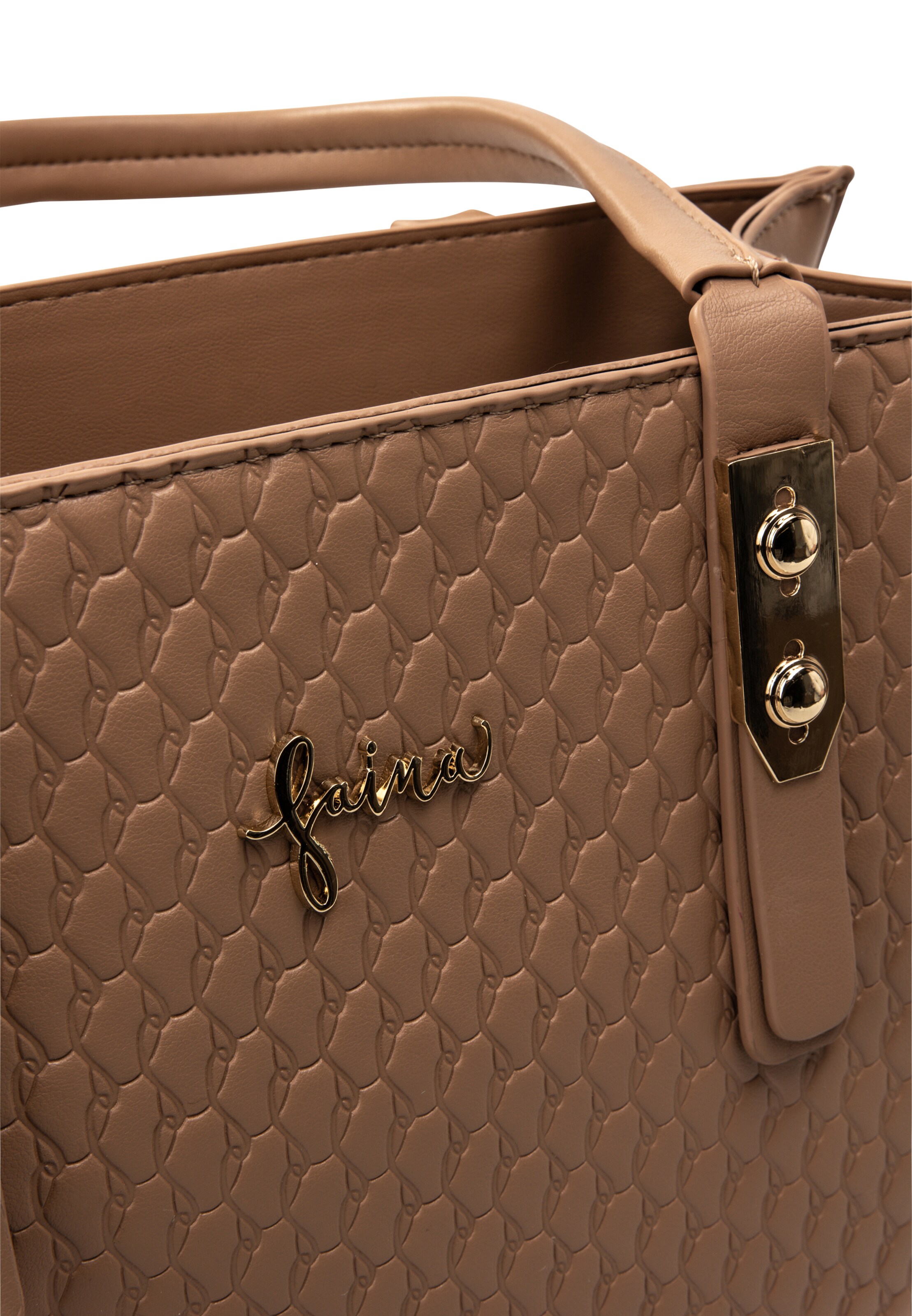 faina Schultertasche in Beige