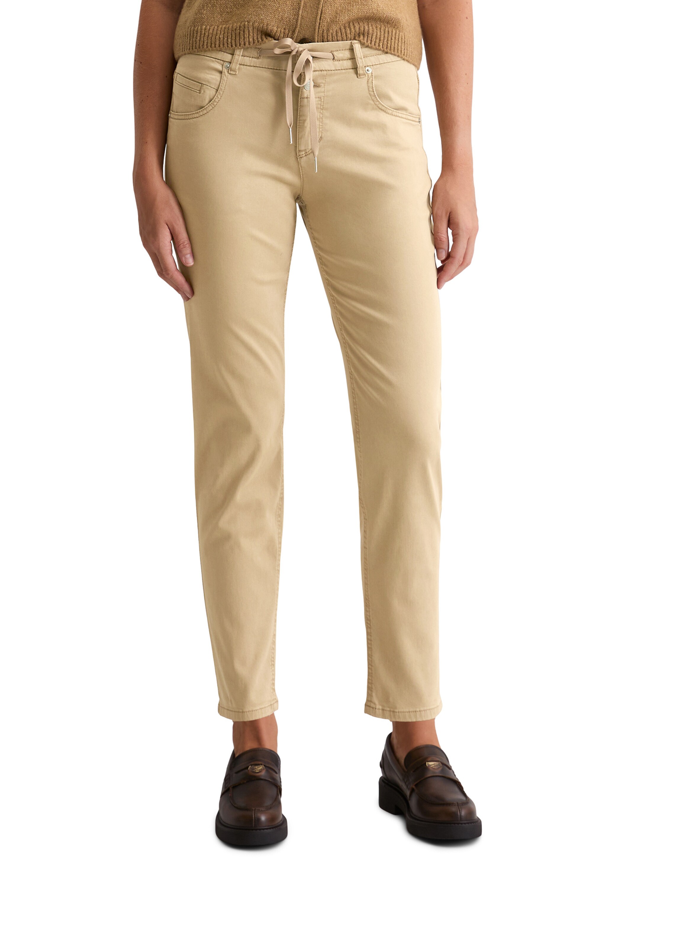 Marc O'Polo Loosefit Hose in Beige: Vorderseite