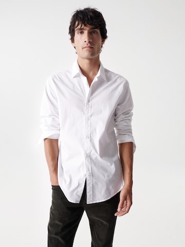 Salsa Jeans Regular fit Button Up Shirt 'Birmingham' in White: front