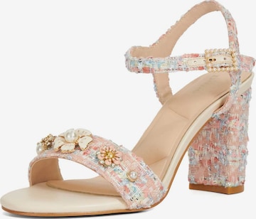 Dune LONDON Riemensandale 'Mention' in Pink: Vorderseite