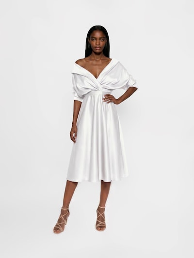 acob a porter Robe de soirée en 34 en blanc, Vue avec produit