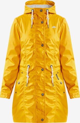 Manteau fonctionnel Schmuddelwedda en jaune : devant