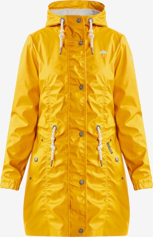 Manteau fonctionnel Schmuddelwedda en jaune : devant