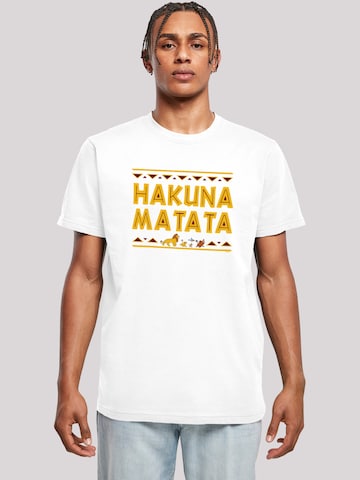 T-Shirt 'Disney König der Löwen Hakuna Matata' F4NT4STIC en blanc : devant