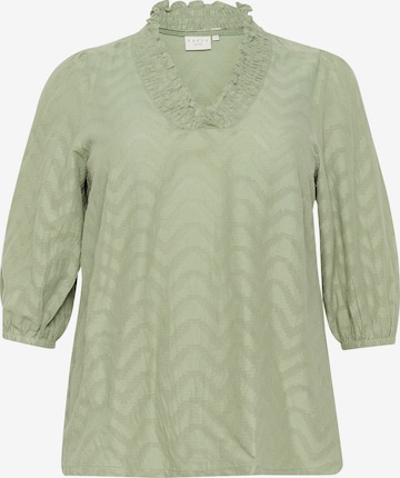 Chemisier 'Vitana' KAFFE CURVE en vert : devant